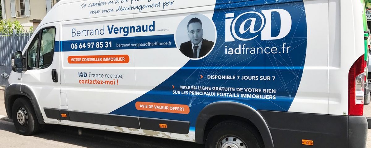 Flocage véhicule agence immobilière