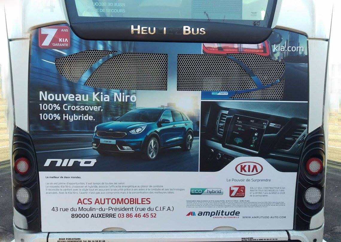 Publicité sur bus à Auxerre 89